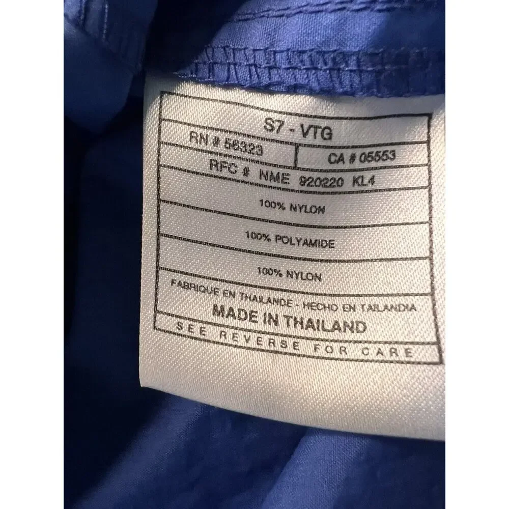Vintage Nike Big Swoosh Windbreaker Full Zip Jacket Blue White MEDIUM Hood